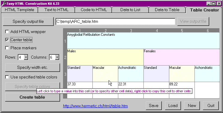 Easy HTML Construction Kit Screenshot